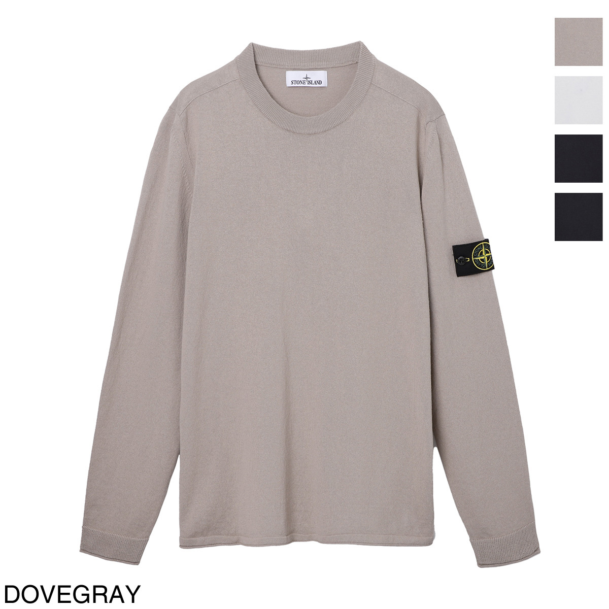 【アウトレット】ストーンアイランド / STONE ISLAND / クルーネックニット / 532B9 / BLACK ブラック 1015532b9a0029 / WHITE ホワイト 101553