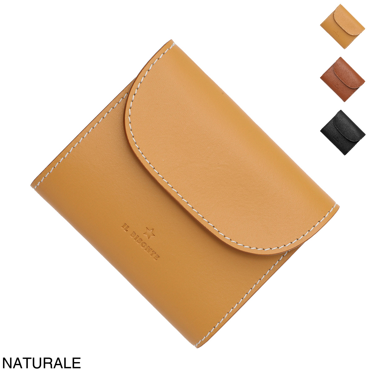 イルビゾンテ / IL BISONTE / 3つ折り財布 小銭入れ付き / コンパクトウォレット / SSW016 / NERO ブラック ssw016pv0041bk252bnero / RUGGI