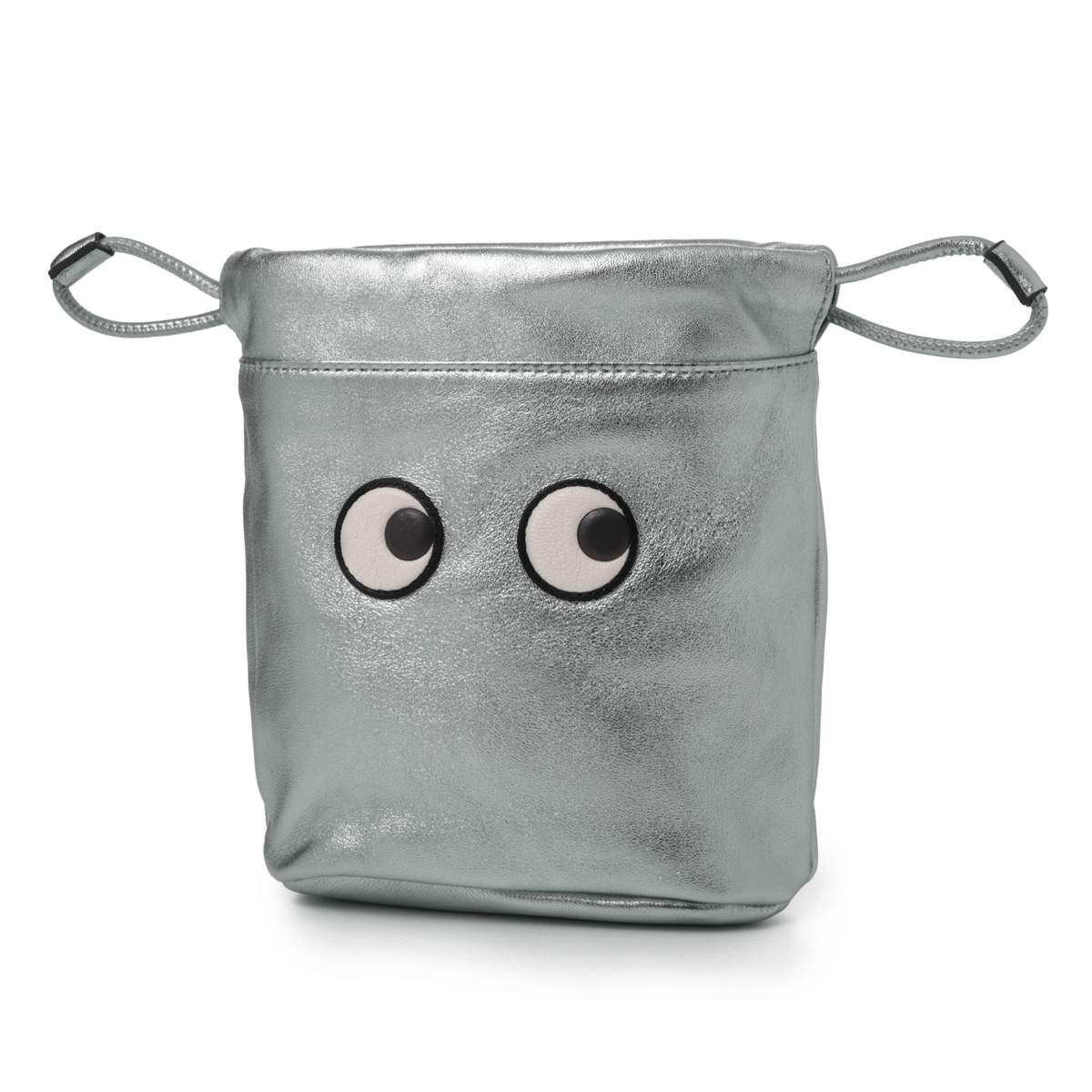 [あす着] アニヤ・ハインドマーチ ANYA HINDMARCH ポーチ ミニバッグ レディース DRAWSTRING POUCH EYES IN METALLIC NAPPA