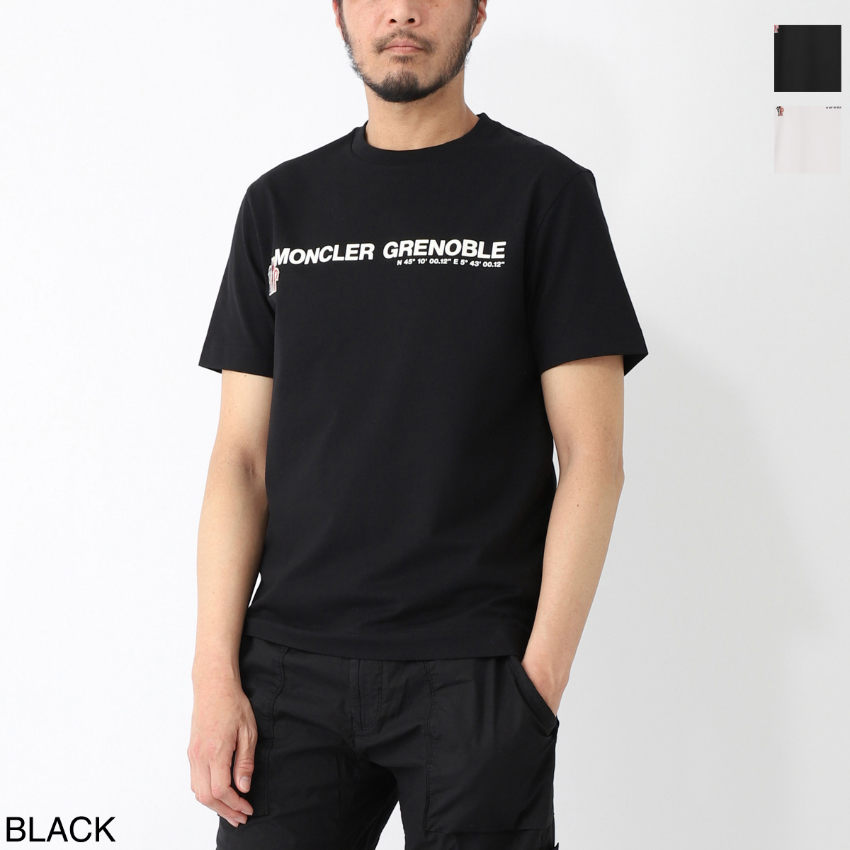 モンクレール グルノーブル / MONCLER GRENOBLE / クルーネックTシャツ / WHITE ホワイト 8c0000189aw1041 / BLACK ブラック 8c0000189aw1