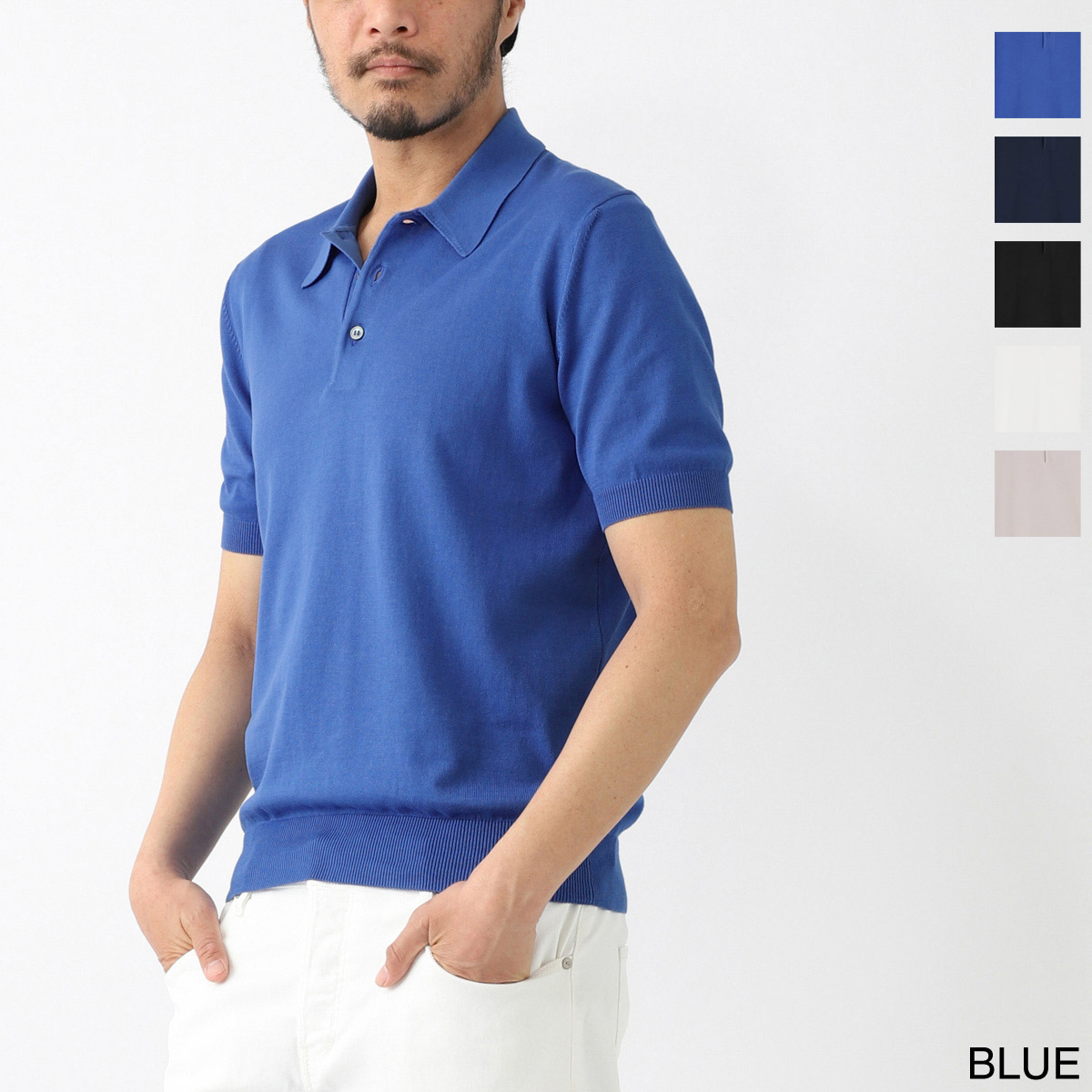 グランサッソ / Gran Sasso / ニットポロシャツ / TENNIS M/M 12G 大きいサイズあり / BLACK ブラック 5516518190099 / NAVY ブルー 55165
