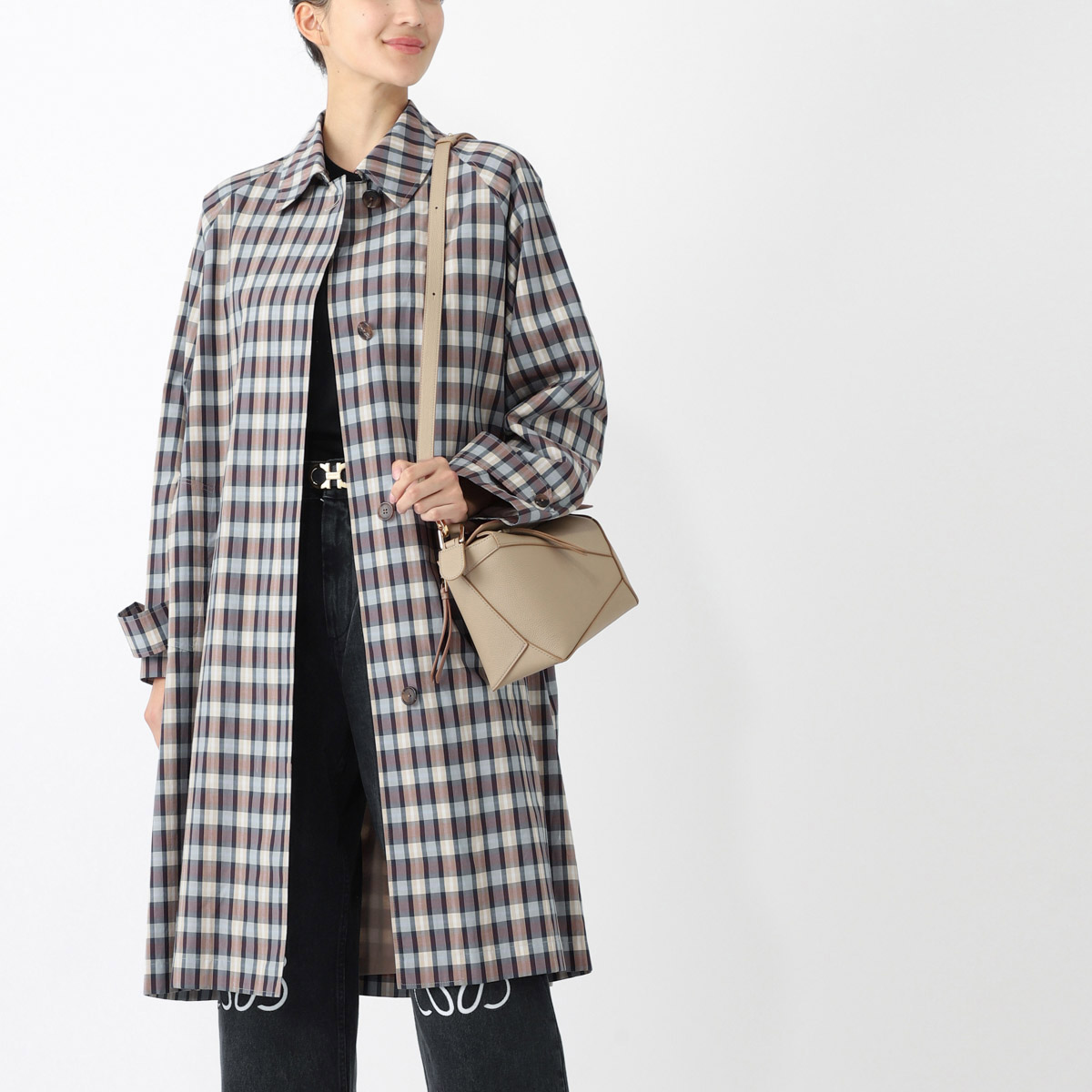 ザ ロウ / THE ROW / コート / カーコート / TAVISHINA COAT / BLACK×BEIGE マルチカラー / 8767 w3791 bbi / レディース【2025年春夏新