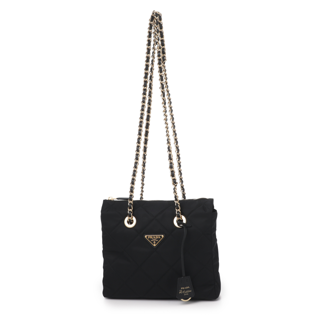 プラダ / PRADA / トートバッグ / ショルダーバッグ / RE-EDITION 1995 CHAINE RE-NYLON TOTE BAG / NERO ブラック / 1bg468 vcoo